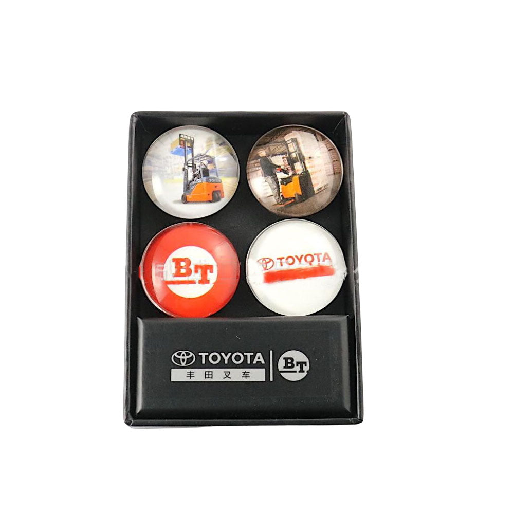 Lot de 4 aimants en verre pour réfrigérateur 