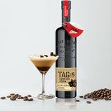 Boîte à vin rouge Kraft avec étiquette 