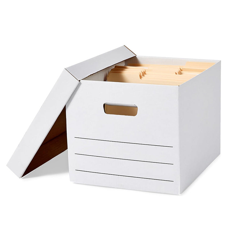 Boîtes de classement avec couvercle et poignée 