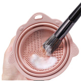 Bol de nettoyage pliable pour pinceaux de maquillage 