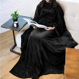 Couverture portable avec manche 