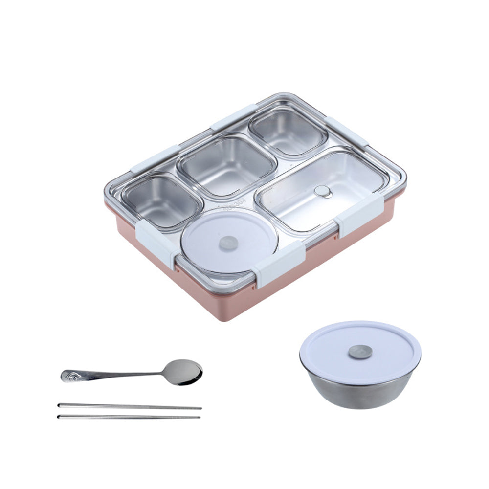 Boîte à lunch à compartiments avec ensemble d'ustensiles 