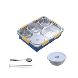 Boîte à lunch à compartiments avec ensemble d'ustensiles 