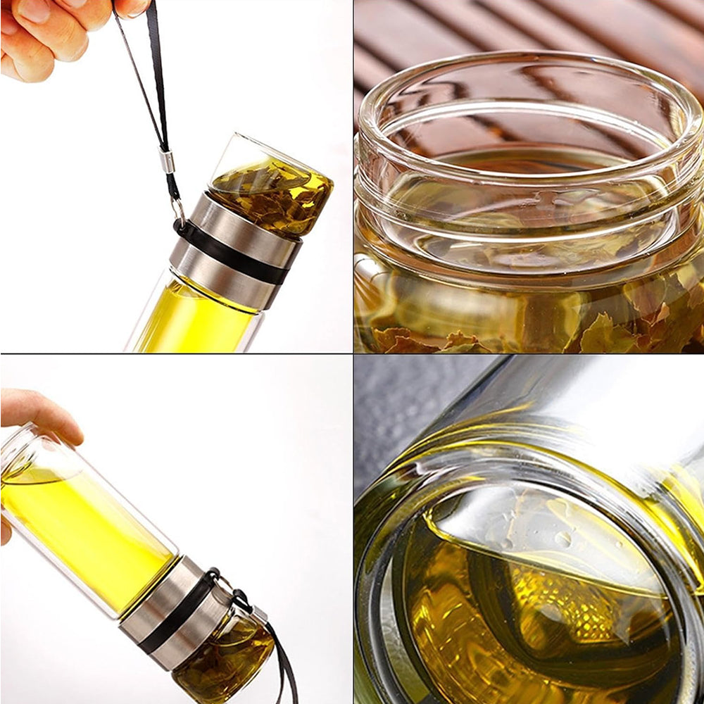Bouteille infuseur à thé en verre 