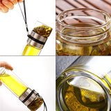 Bouteille infuseur à thé en verre 