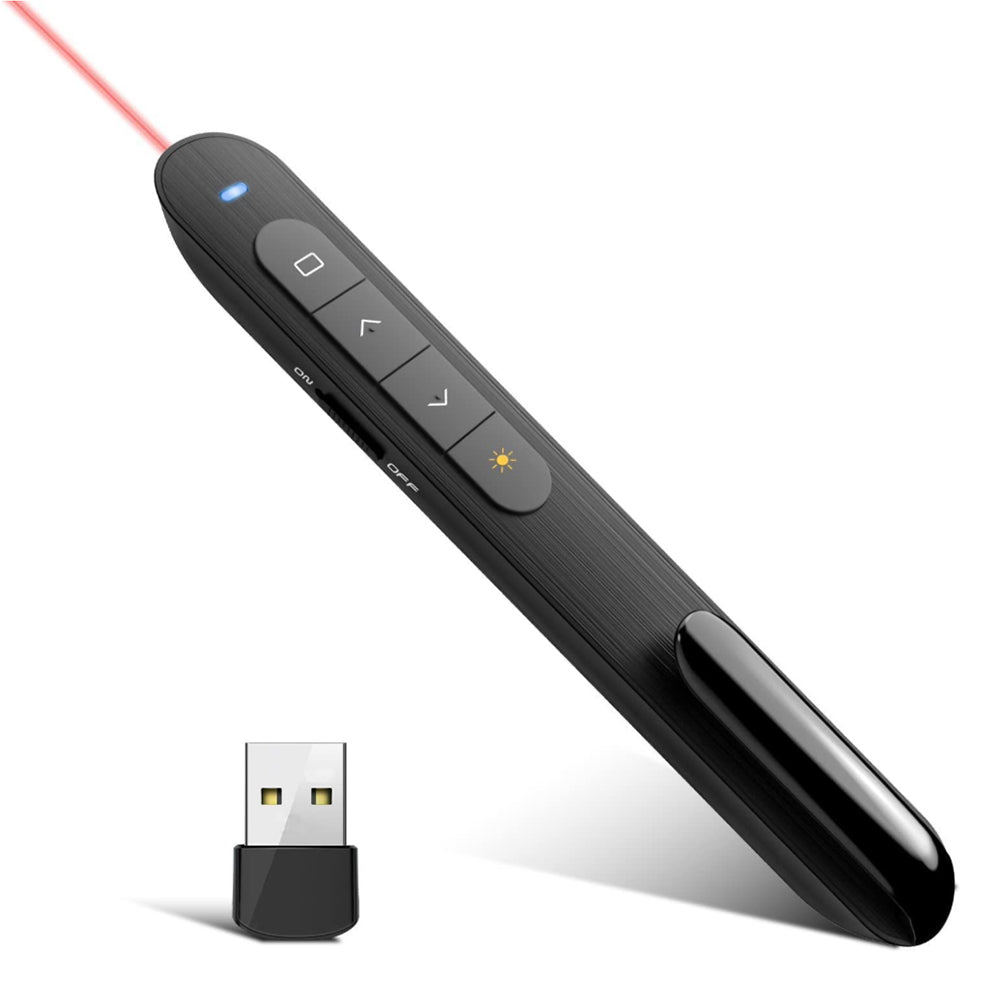 Stylo pointeur laser tournant les pages 