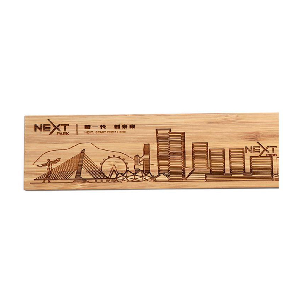Règle en bois de bambou personnalisée 