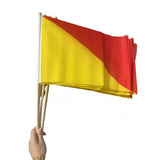 Drapeau en polyester portable avec mât en bois 
