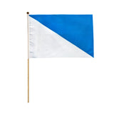 Drapeau à main en polyester de qualité supérieure avec manche en bois 