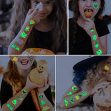 Autocollants de tatouage temporaire phosphorescents 