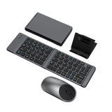 Foldable Keyboard & Mouse With Adjustable Stand Set