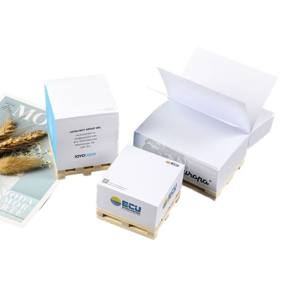 Custom Sticky Note Set With Wooden Holder