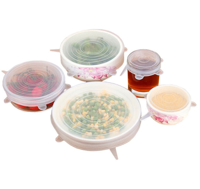 Lot de 6 couvercles alimentaires sous vide 