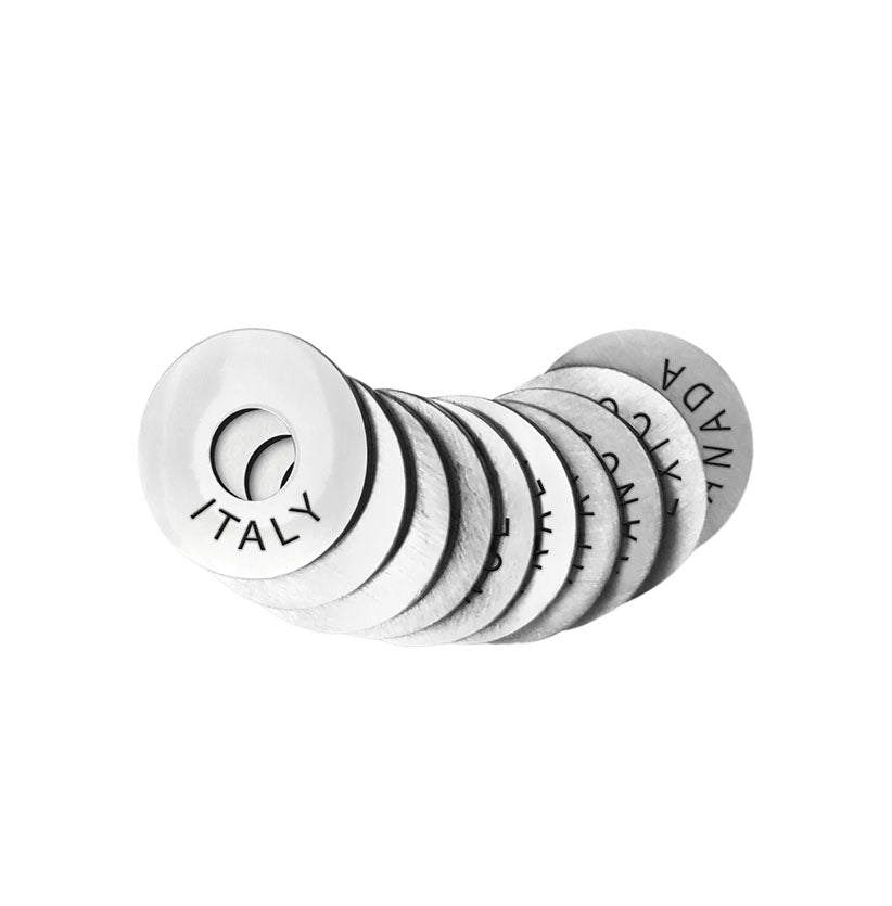 Breloque ronde en acier inoxydable 