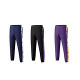 Snap-button Side-slit Casual Pants