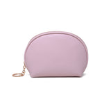 Shell-shaped Pu Leather Cosmetic Bag