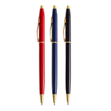 Metal Ballpoint Pen With Gold Trim