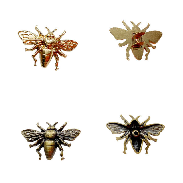 Antique Bronze Bee Insect Pin