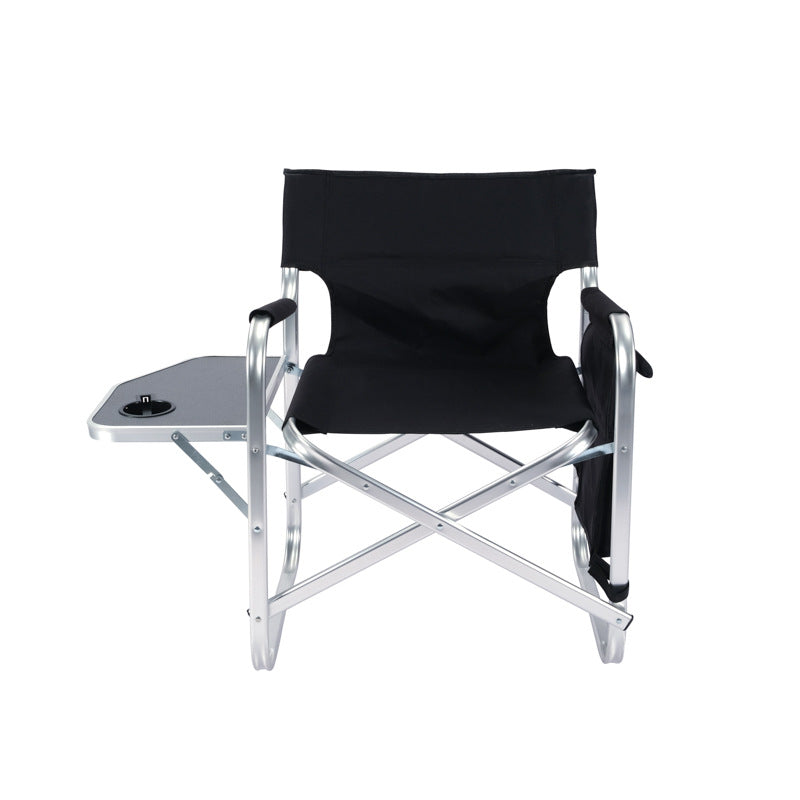 Chaise de camping portable avec table d'appoint 