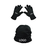 Fleece Beanie Hat And Gloves Set