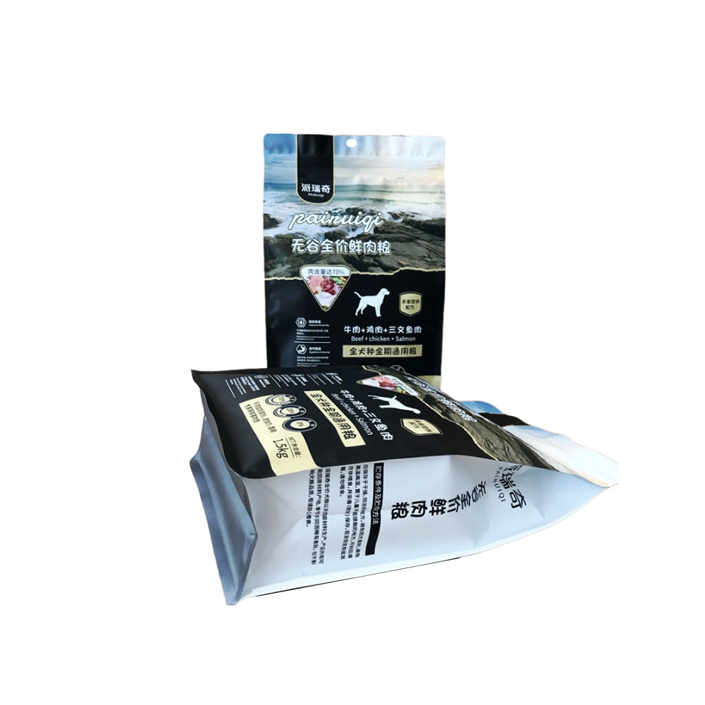 Sac en plastique à fermeture éclair à trou rond 