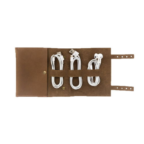 Enrouleur de cordon en cuir 