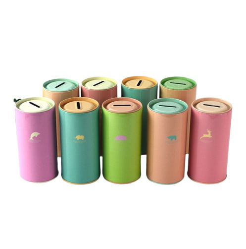 Candy Color Cylinder Piggy Bank