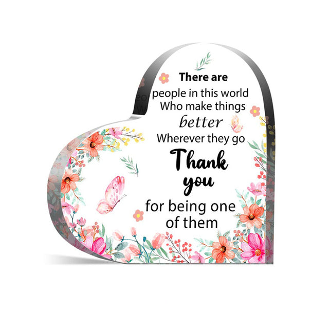 Custom Heart Shaped Acrylic Plaque