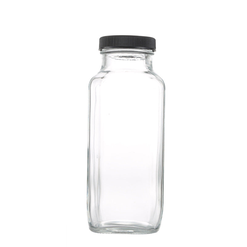 Bouteille en verre transparent de 8 oz 