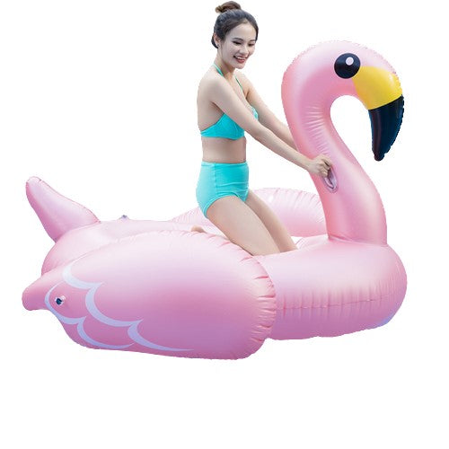 Rangée flottante gonflable en PVC avec flamants roses 