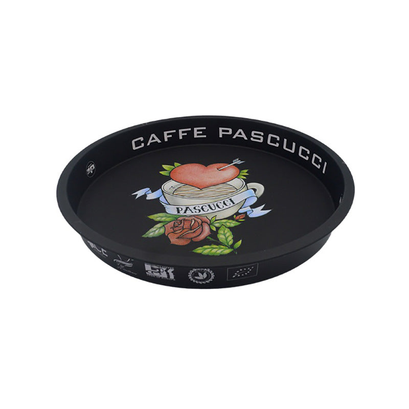 Plateau de service rond en métal avec logo personnalisé 