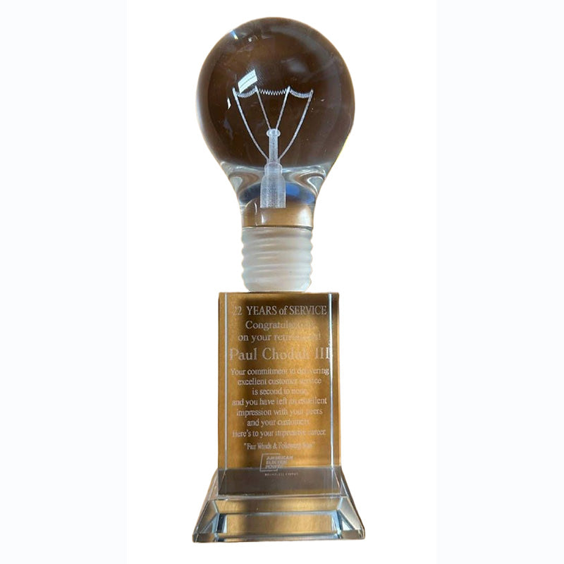 Crystal Trophy Award For Corporate Annual Meeting