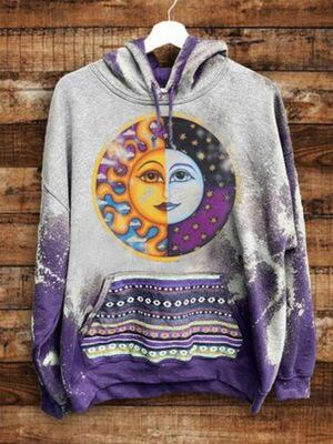 Robe à capuche imprimée sur toute la surface 