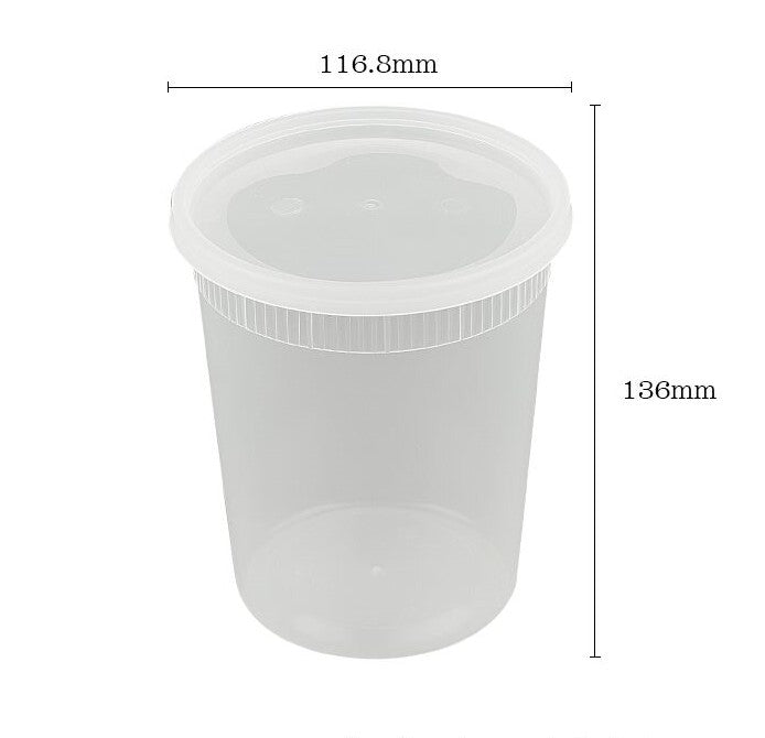 Contenant de conservation en plastique pour aliments de charcuterie de 32 oz 