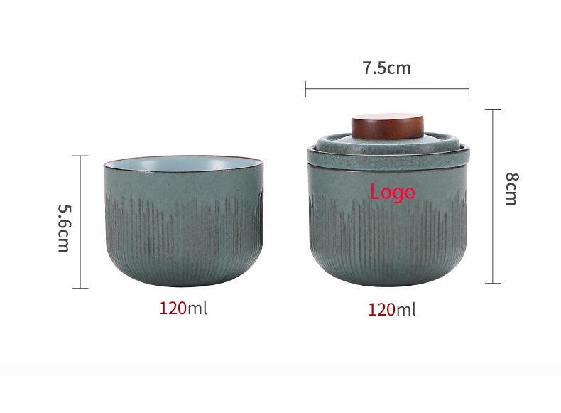 Travel Ceramic Tea Cup Set