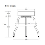 Tabouret de musicien pivotant à 360 degrés - Par bateau 