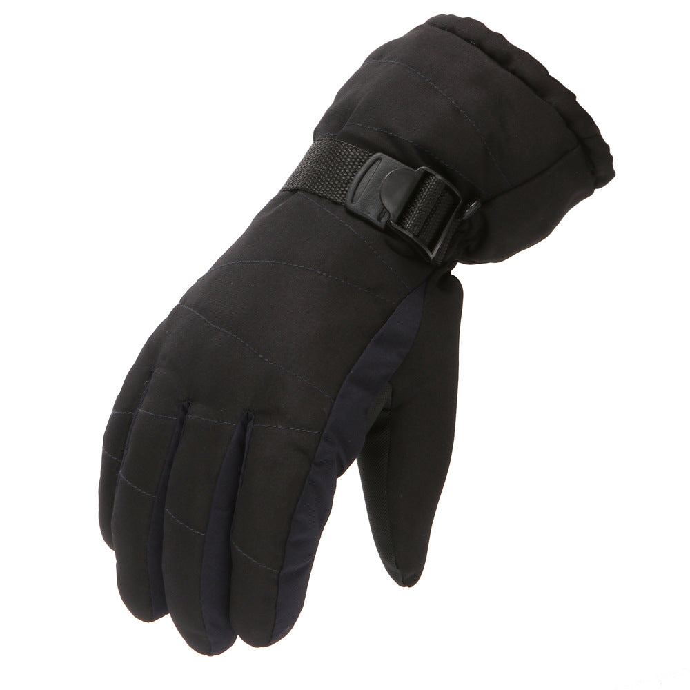 Gants de ski en nylon noir 