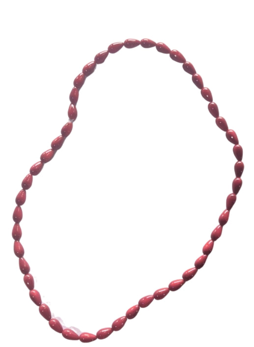 Collier en verre et perles en forme de goutte d'eau 
