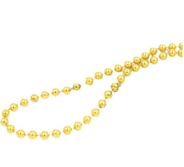Collier de perles en plastique doré 