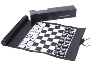 Jeu d'échecs enroulable en daim 