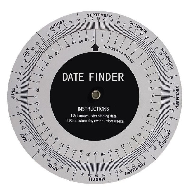 Disque de calcul de date de papier 