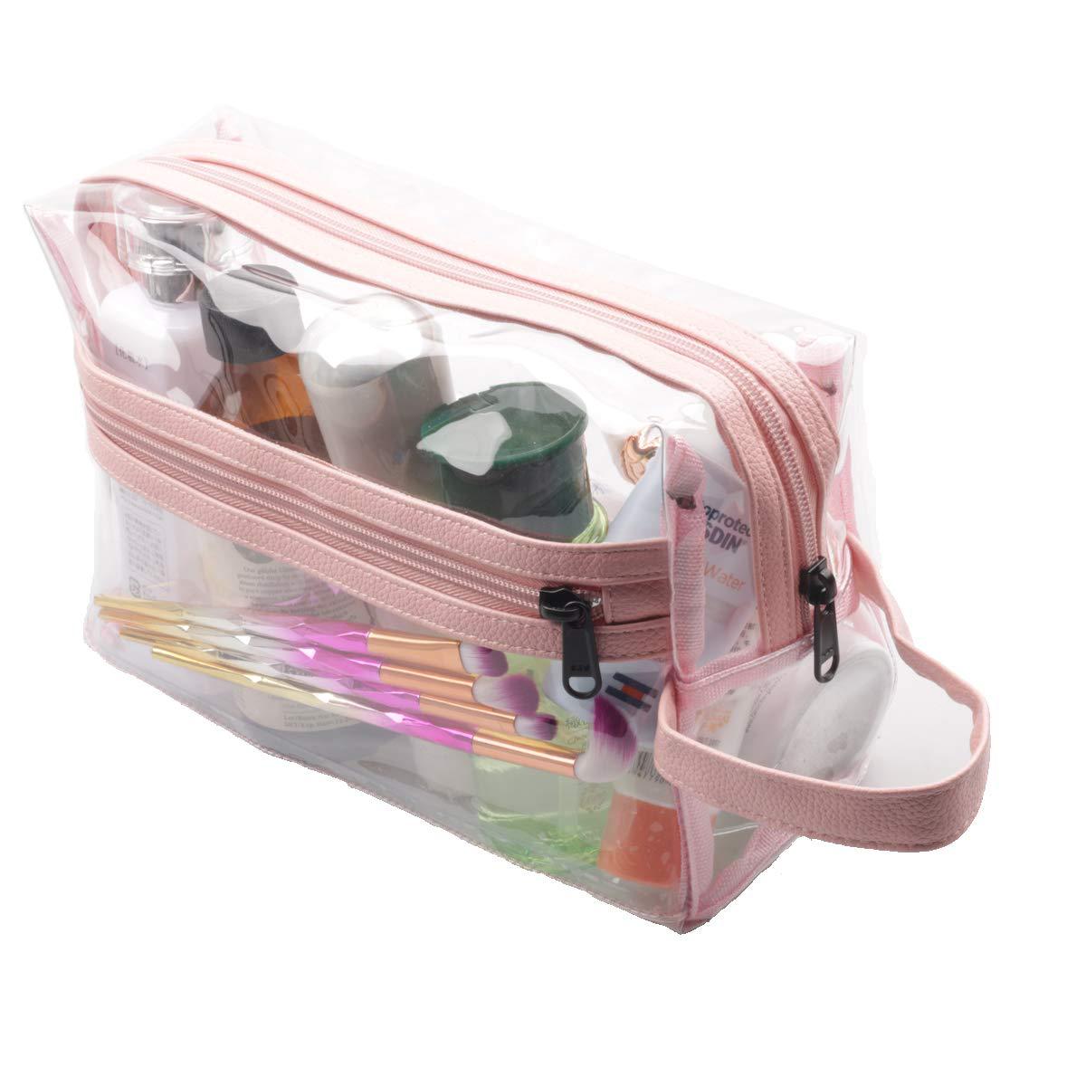 Trousse de maquillage de voyage transparente 