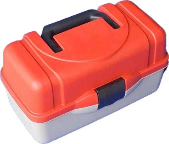 Boîte de pêche rigide à deux plateaux 