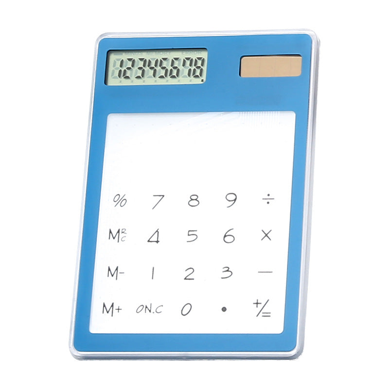 Mini calculatrice solaire transparente 