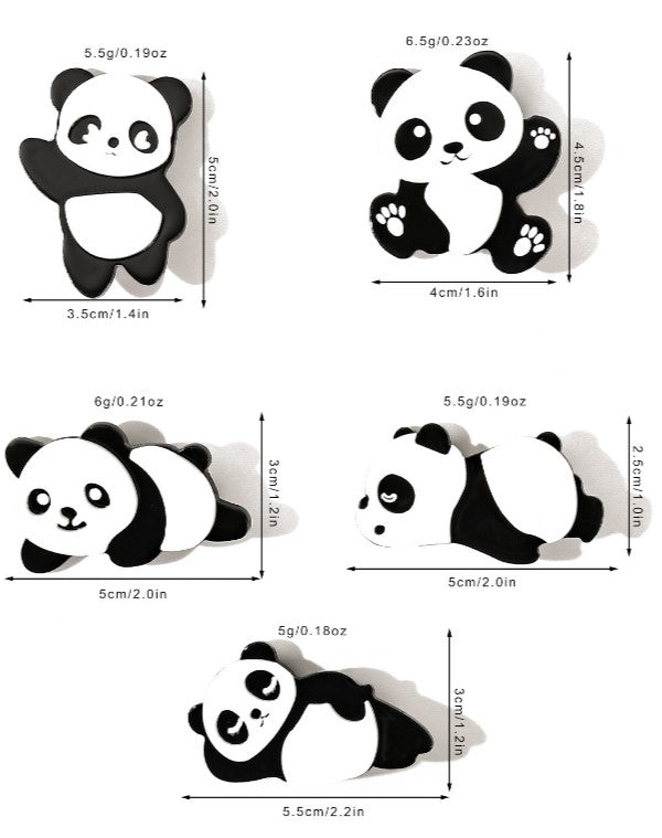 Barrette style panda 