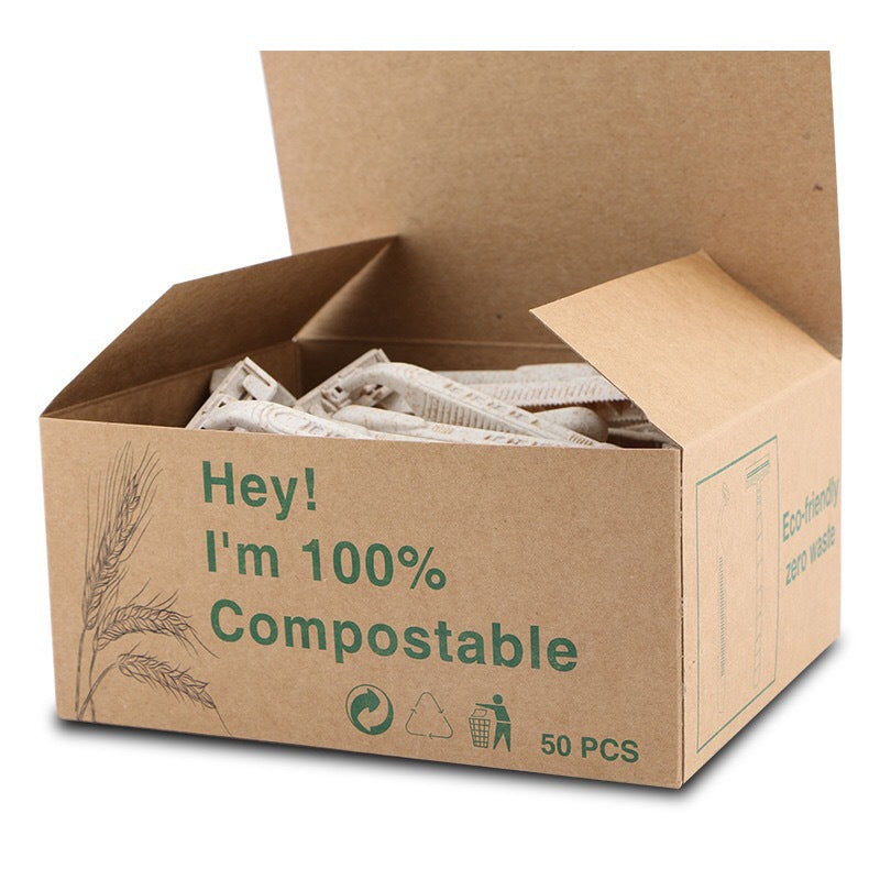 Rasoir en paille de blé 50 pièces 