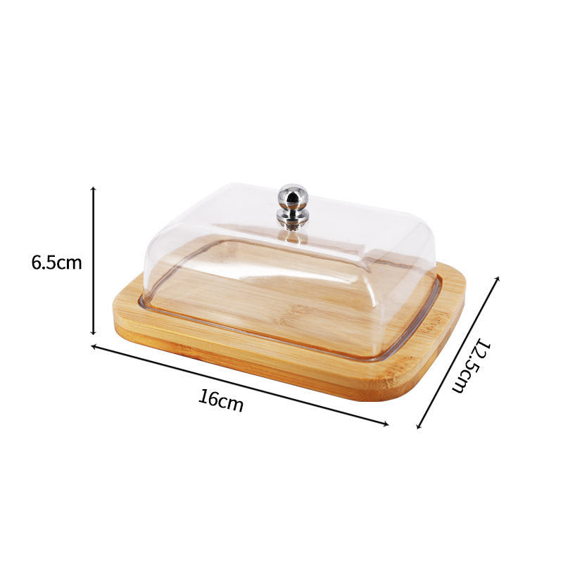 Beurrier en verre avec couvercle - Par bateau 