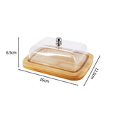 Beurrier en verre avec couvercle - Par bateau 