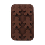 Moule de cuisson en silicone en forme de bonhomme en pain d'épices 