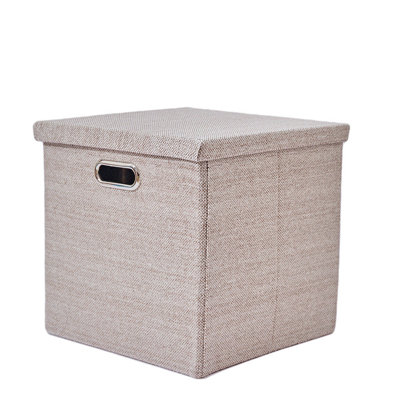 Bac de rangement pliable en forme de cube avec couvercle 